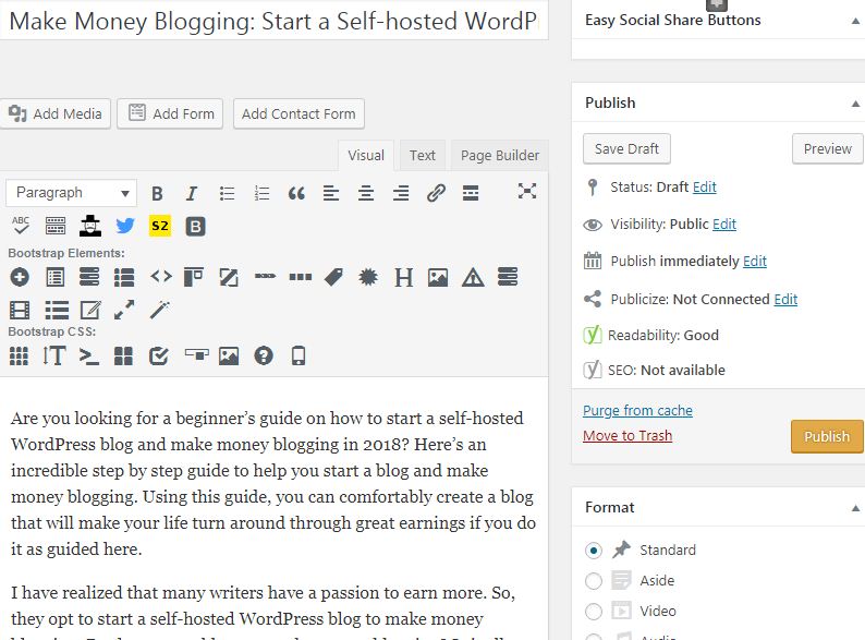 Add content to make money blogging