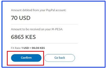 Paypal store to mpesa