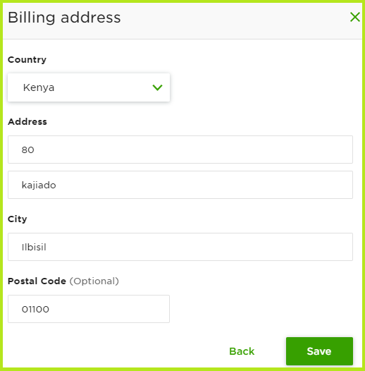 Billing address