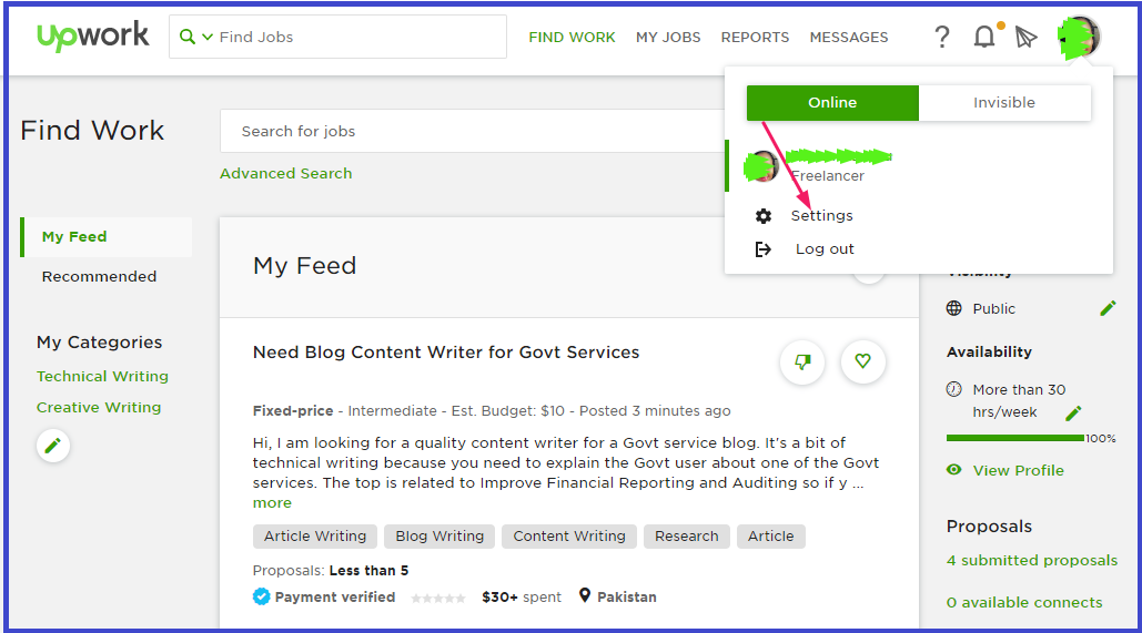 what is number of connects in upwork