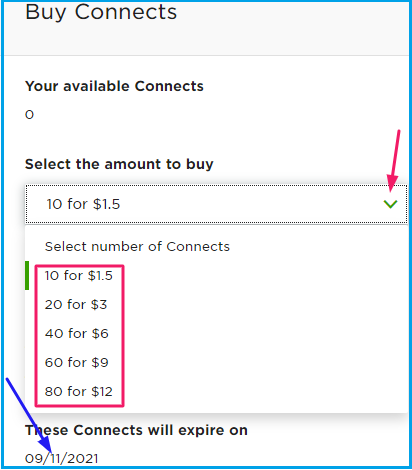 what does connect mean in upwork